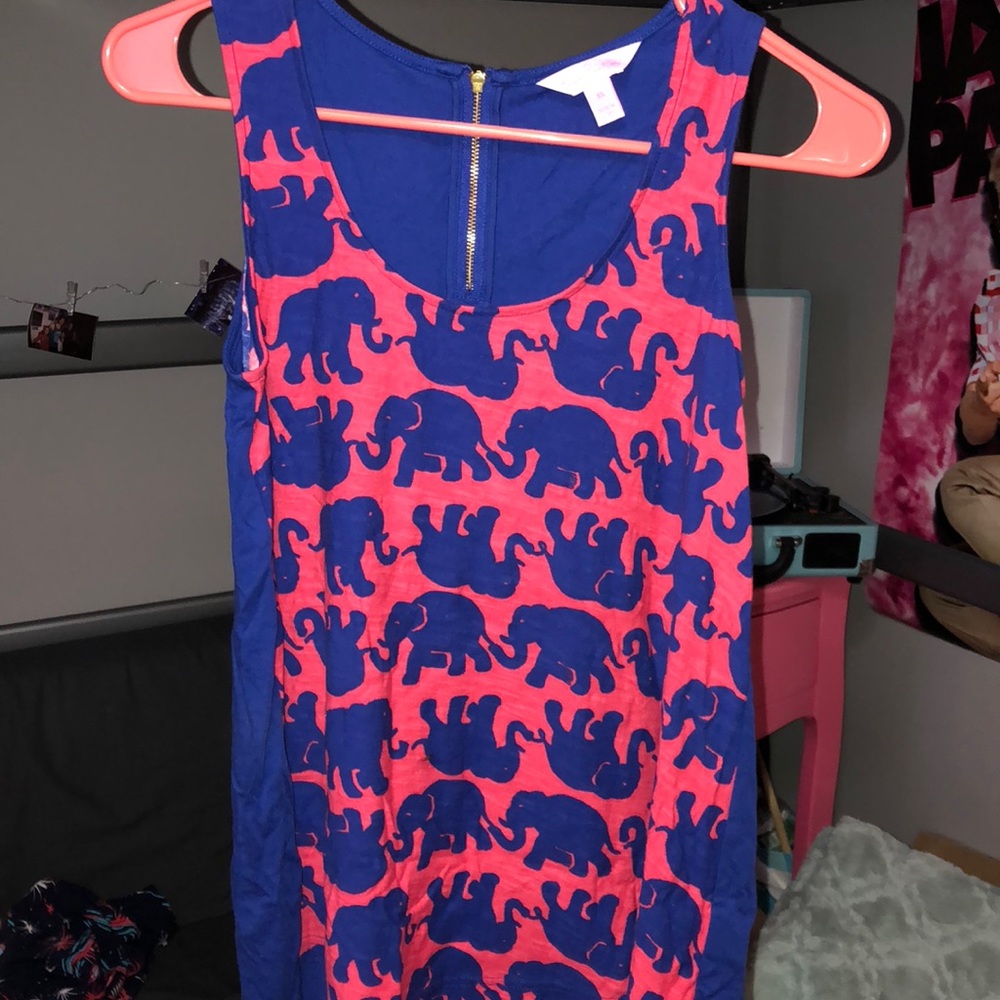 Lilly Pulitzer elephant print tank top